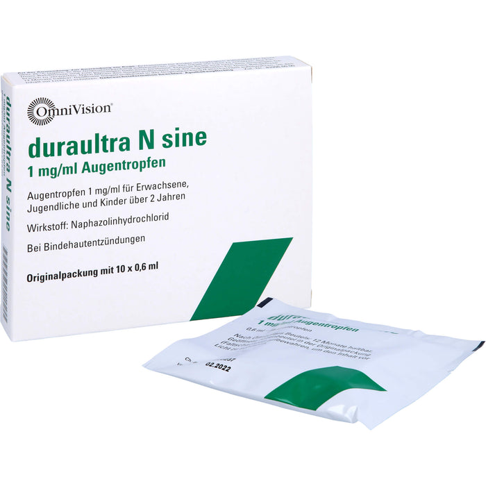 duraultra N sine 1 mg/ml Augentropfen bei Bindehautentzündungen, 10 pcs. Single-dose pipettes