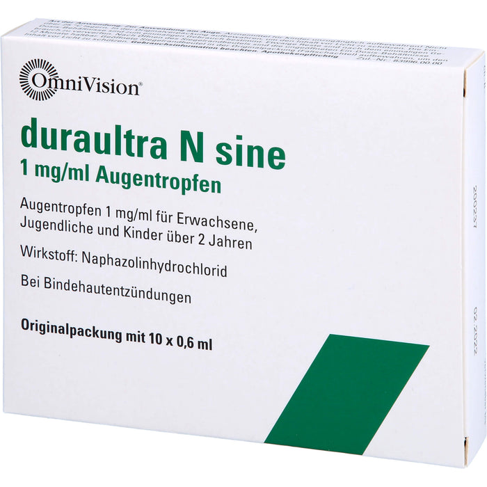 duraultra N sine 1 mg/ml Augentropfen bei Bindehautentzündungen, 10 pcs. Single-dose pipettes