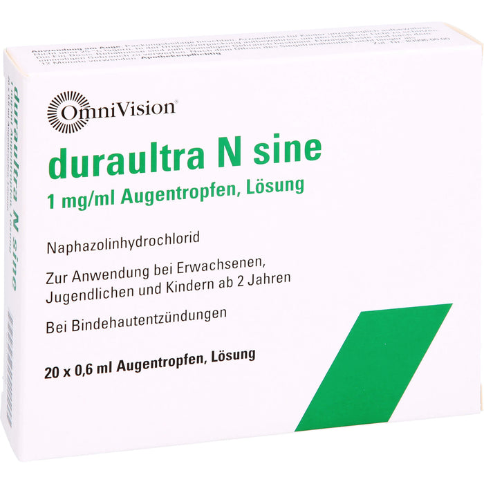 OmniVision duraultra N sine 1 mg/ml Augentropfen, 20 pcs. Single-dose pipettes