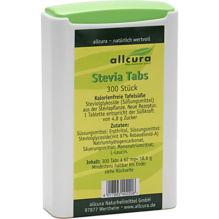 Allcura Stevia Tabs, 300 St. Tabletten