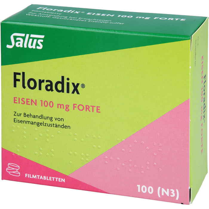 Floradix Eisen 100 mg forte Filmtabletten, 100 pc Tablettes