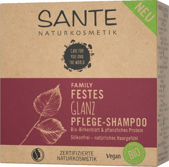 Sante Naturkosmetik festes Shampoo Glanz, 60 g Shampoo