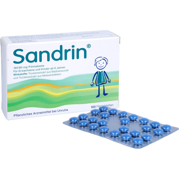 Sandrin Filmtabletten bei Unruhe, 100 pc Tablettes