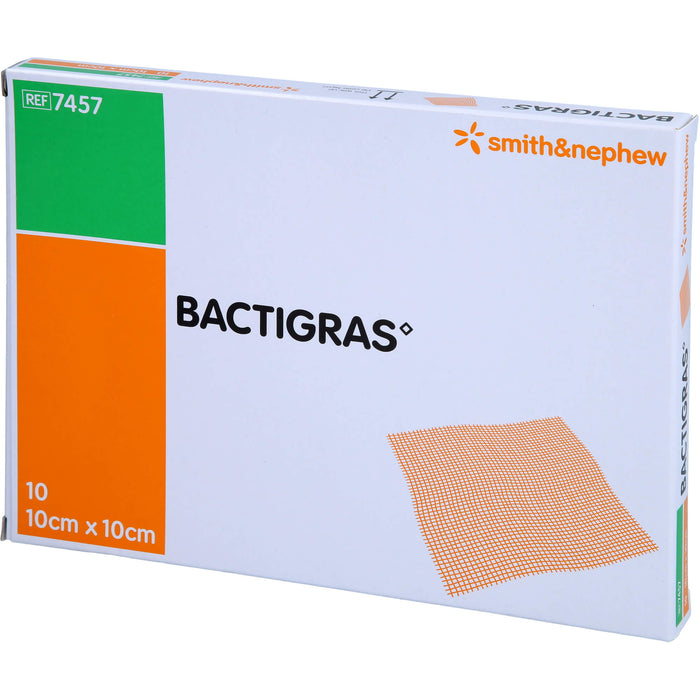 Bactigras antiseptische Paraffingaze 10 x 10 cm, 10 pcs. Wound gauze