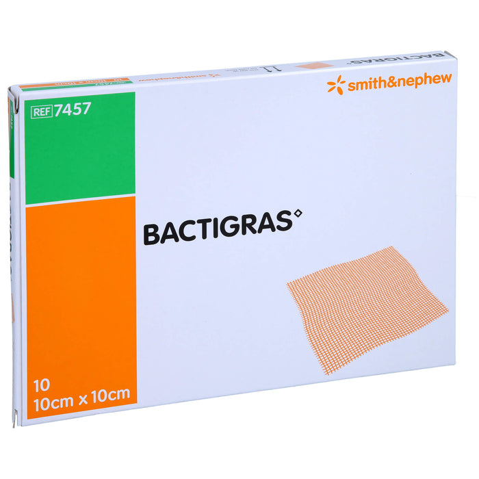 Bactigras antiseptische Paraffingaze 10 x 10 cm, 10 pc Gaze de plaie