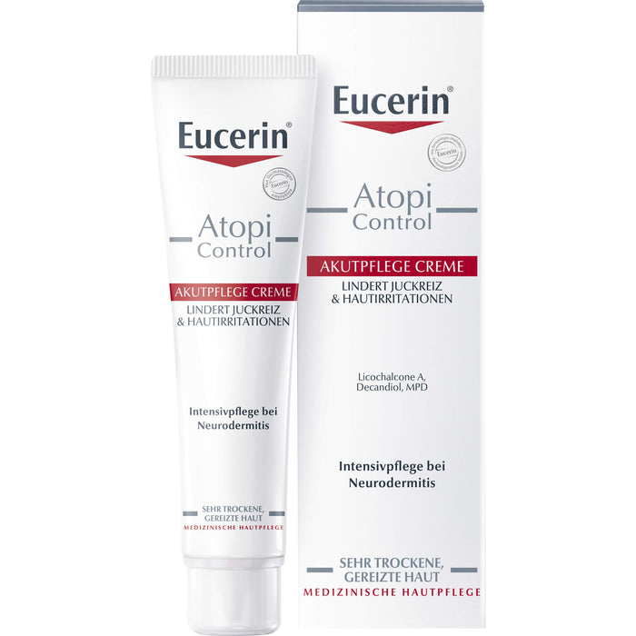 Eucerin AtopiControl Akutpflege Creme lindert Juckreiz, 40 ml Creme