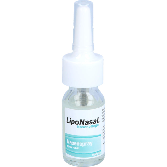 LipoNasal Nasenpflege, Nasenspray zur Befeuchtung und Pflege der Nasenschleimhaut, mit Dexpanthenol, ohne Konservierungsmittel, 10 ml Lösung