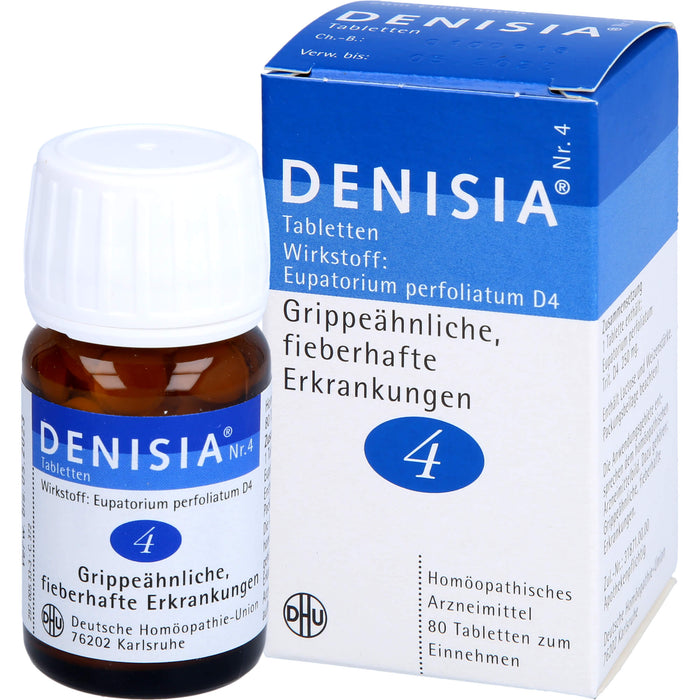 DHU DENISIA Nr. 4 Tabletten bei grippeähnlichen Erkrankungen, 80 pcs. Tablets