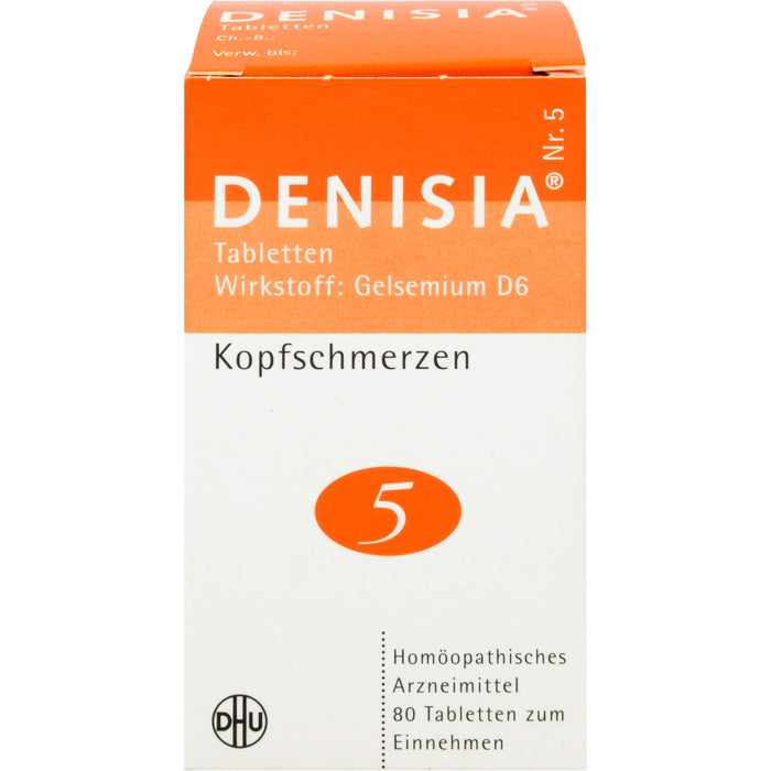 DHU DENISIA Nr. 5 Tabletten bei Kopfschmerzen, 80 pcs. Tablets