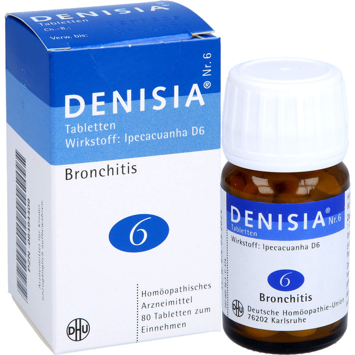 DHU DENISIA Nr. 6 Tabletten bei Atemwegserkrankungen, 80 pcs. Tablets