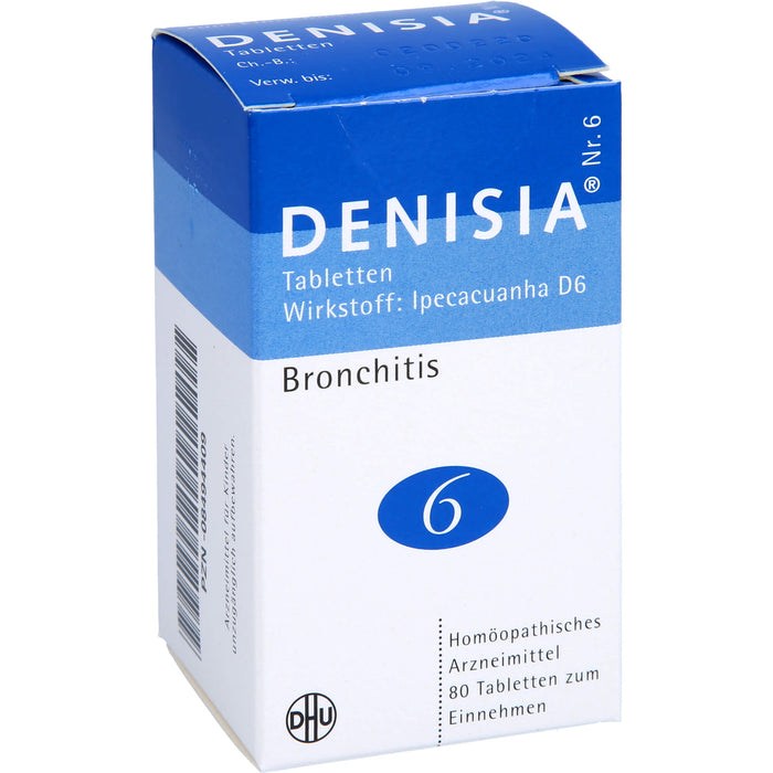 DHU DENISIA Nr. 6 Tabletten bei Atemwegserkrankungen, 80 pcs. Tablets