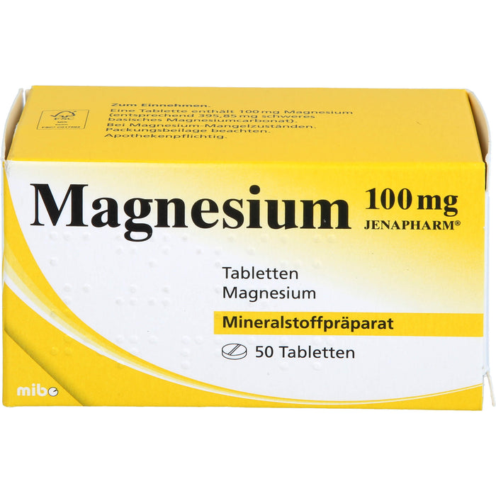 JENAPHARM Magnesium 100 mg Tabletten, 50 pcs. Tablets