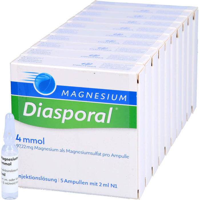 Magnesium-Diasporal 4mmol Injektionslösung gegen Krämpfe und Verspannungen, 50 ml Lösung