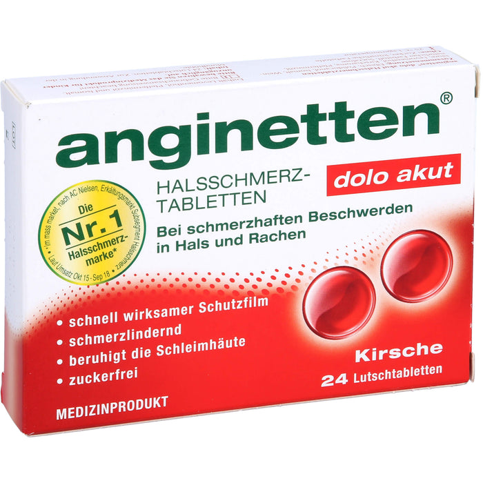 anginetten dolo akut Halstabletten Kirsche, 24 pcs. Tablets