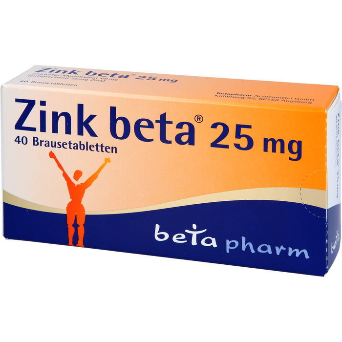 Zink beta 25 mg Brausetabletten, 40 St. Tabletten