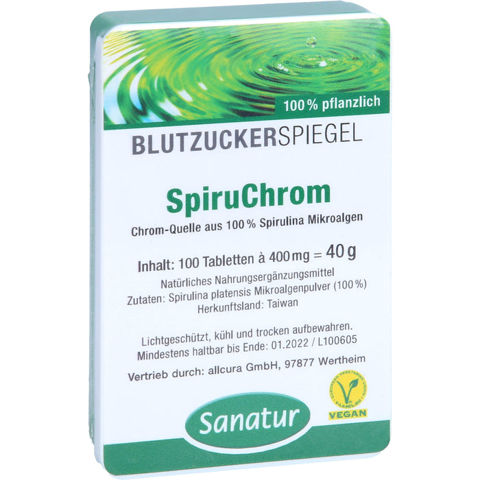 Sanatur SpiruChrom Tabletten, 100 St. Tabletten