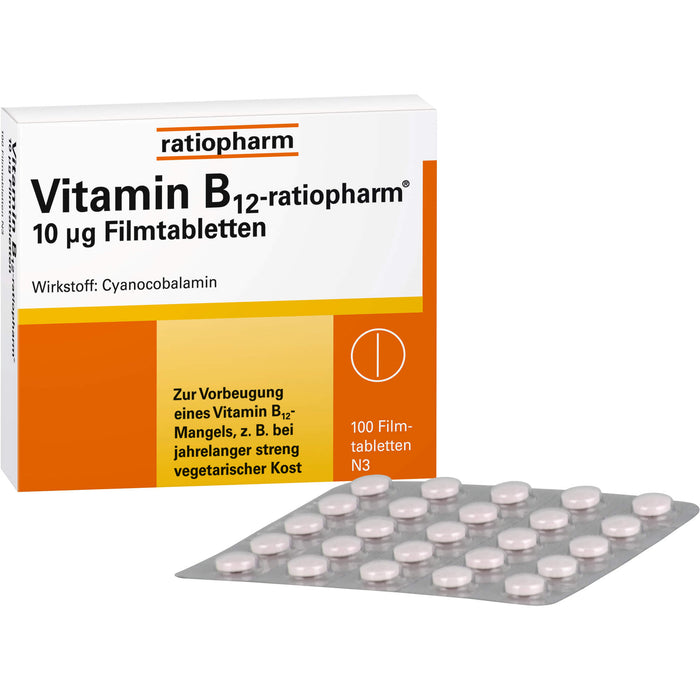 Vitamin B12-ratiopharm 10 µg Filmtabletten, 100 pcs. Tablets