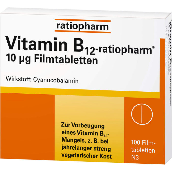 Vitamin B12-ratiopharm 10 µg Filmtabletten, 100 St. Tabletten