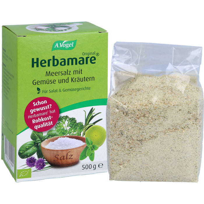 Herbamare Frischkräuter-Meersalz Nachfüllpackung, 500 g Sel