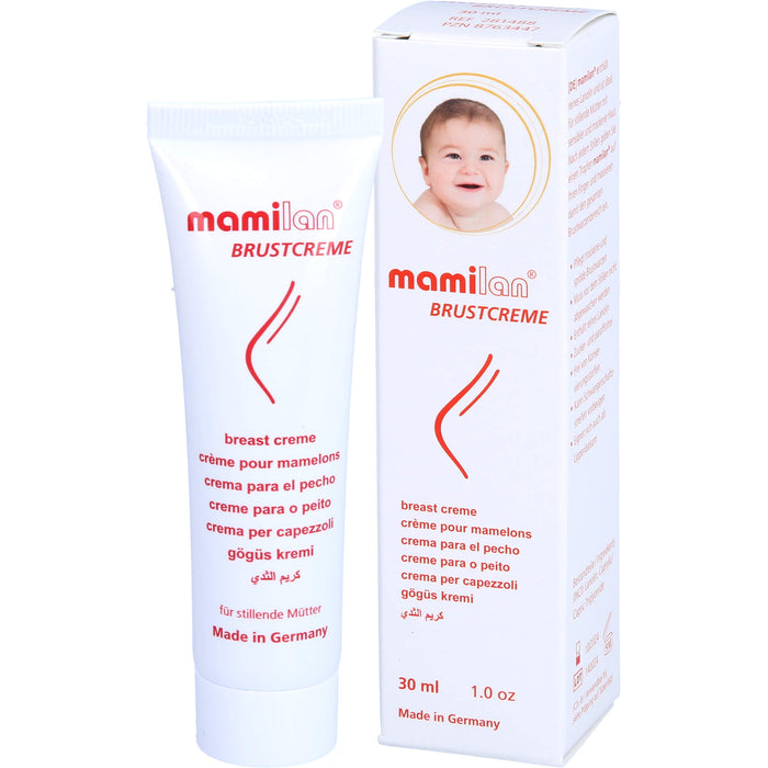 mamilan Brustcreme pflegt trockene und spröde Brustwarzen, 30 ml Creme