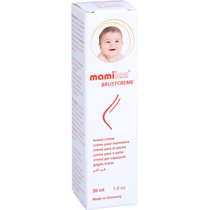 mamilan Brustcreme pflegt trockene und spröde Brustwarzen, 30 ml Crème