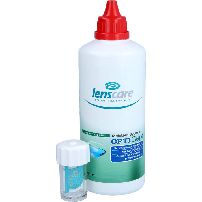 Lenscare OptiSept 350ml + 45 Tabl. + 1 Beh, 1 P KPG