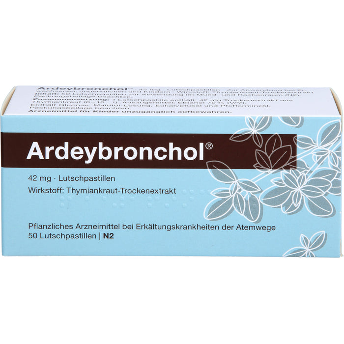 Ardeybronchol Pastillen bei Erkältungskrankheiten der Atemwege, 50 pcs. Pastilles