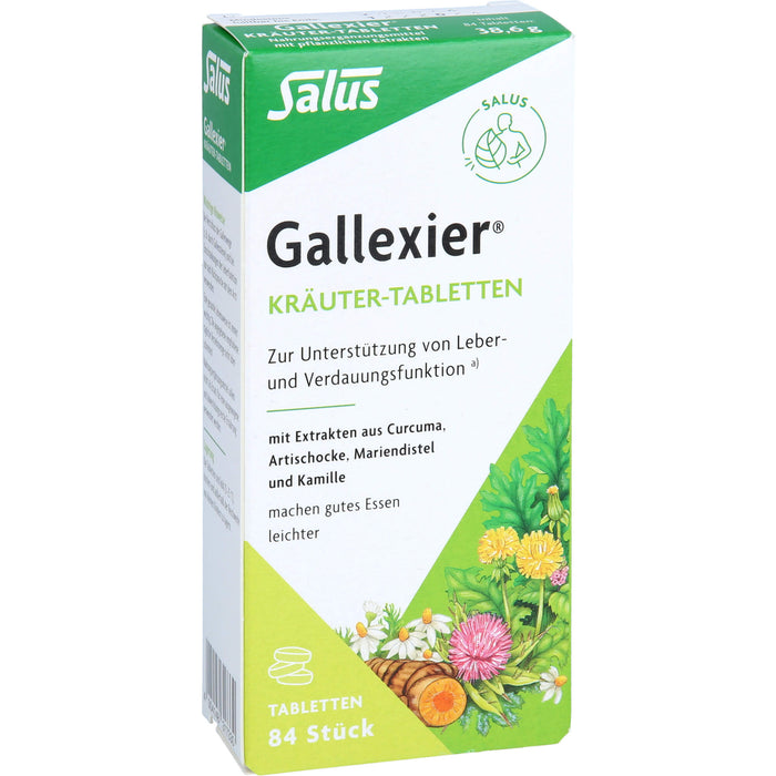 Gallexier Kräuter-Tabletten, 84 pcs. Tablets