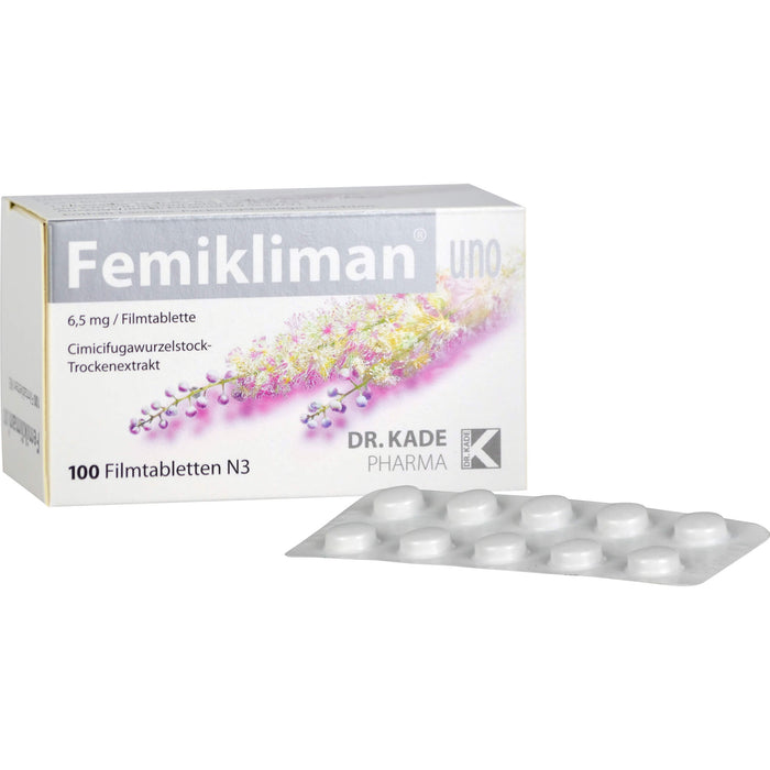 DR. KADE Femikliman uno Filmtabletten bei Wechseljahresbeschwerden, 100 pc Tablettes