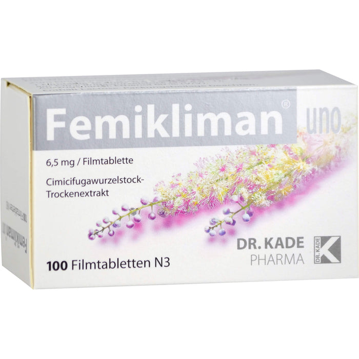 DR. KADE Femikliman uno Filmtabletten bei Wechseljahresbeschwerden, 100 pc Tablettes