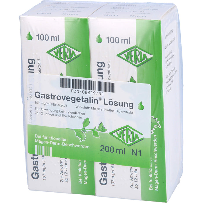 Gastrovegetalin Lösung bei funktionellen Magen-Darm-Beschwerden, 200 ml Solution