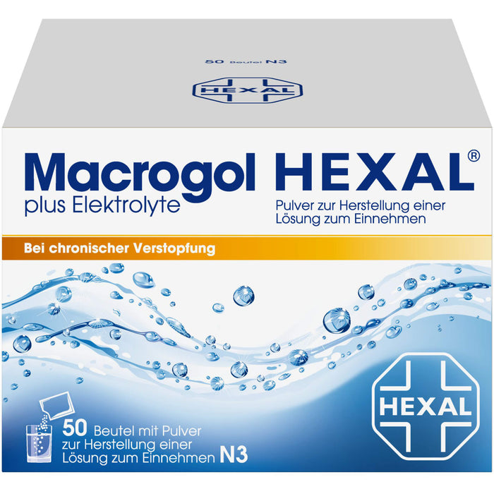 Macrogol HEXAL plus Elektrolyte, 50 St. Beutel