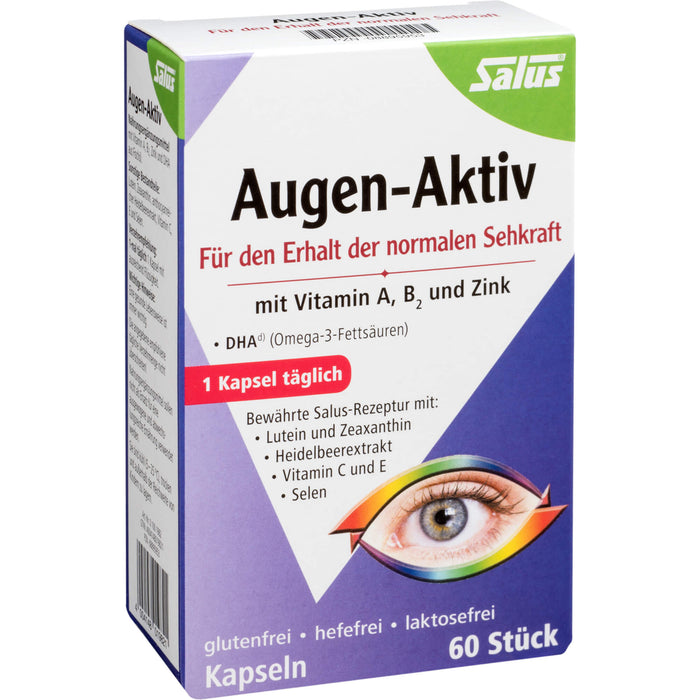 Salus Augen-Aktiv Kapseln für den Erhalt der normalen Sehkraft, 60 pcs. Capsules