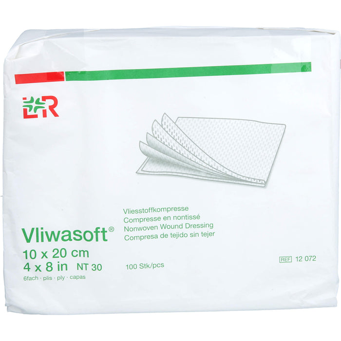 Vliwasoft Vlieskompressen unsteril 10x20cm, 100 St KOM