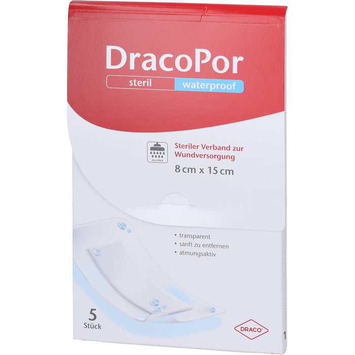 Dracopor Waterproof Wundverband steril 15 cm x 8 cm, 5 pcs. Wound dressings