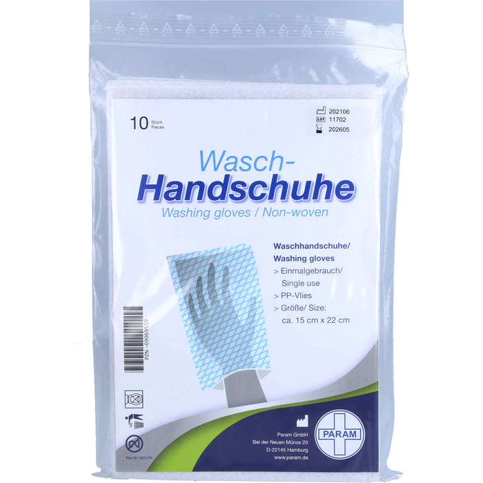 Einmal Waschhandschuhe PARAM PP-Vlies, 10 St. Handschuhe