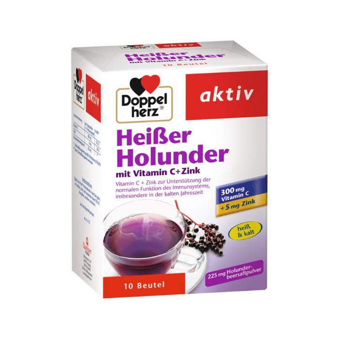 Doppelherz Heißer Holunder mit Vitamin C + Zink Granulat, 10 pcs. Sachets