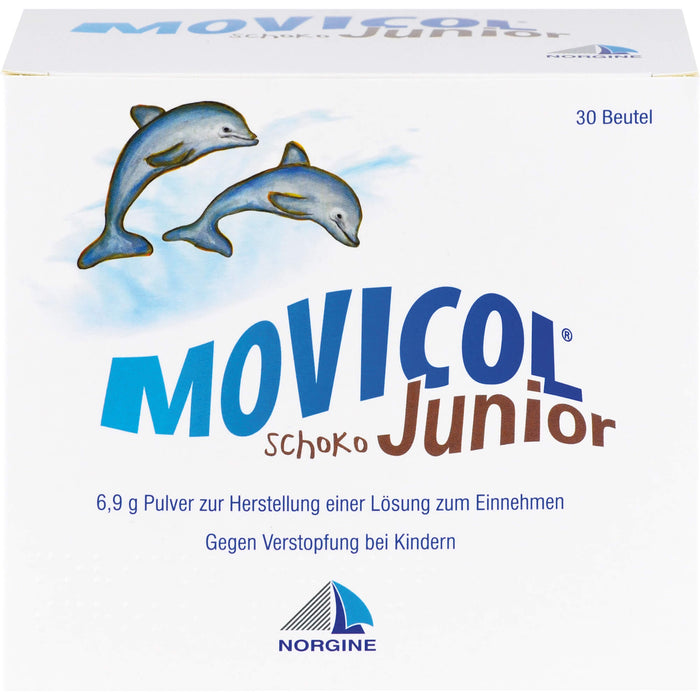 MOVICOL Junior Schoko 6,9 g Pulver zur Herstellung einer Lösung zum Einnehmen, 30 St. Beutel