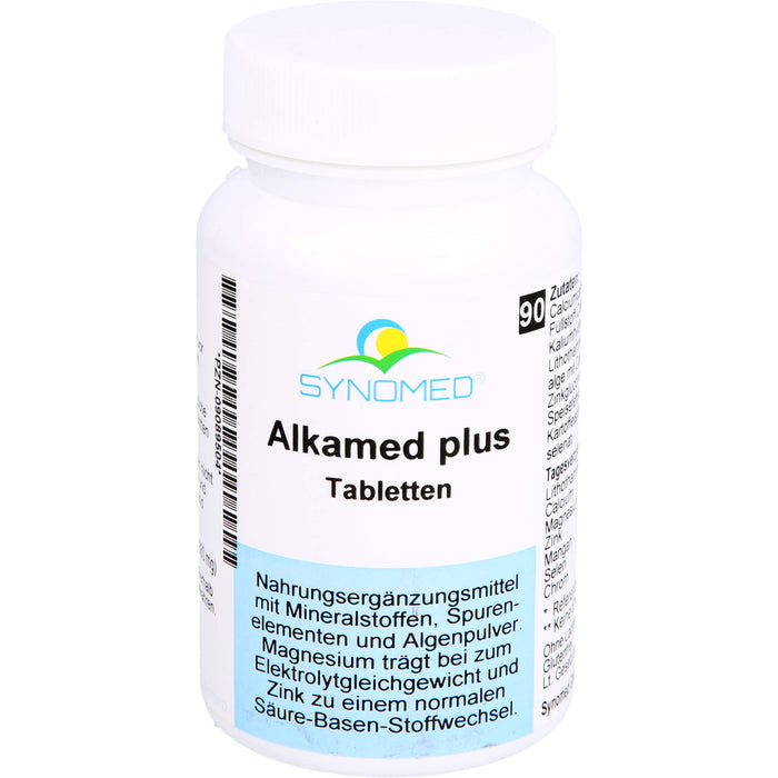 SYNOMED Alkamed plus Tabletten mit Mineralstoffen, Spurenelementen und Algenpulver, 90 pc Tablettes