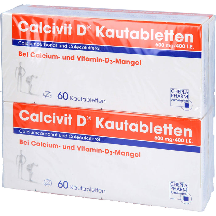 Calcivit D Kautabletten bei Calcium- und Vitamin D3-Mangel, 120 pc Tablettes