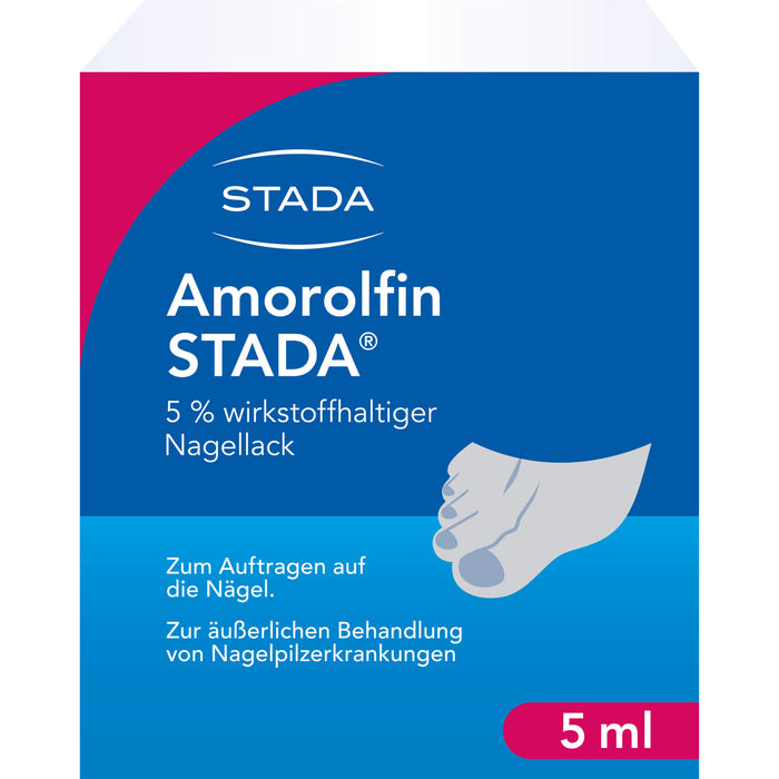 Amorolfin STADA 5% wirkstoffhaltiger Nagellack zur äußerlichen Behandlung von Nagelpilz, 5 ml Vernis à ongles contenant une substance active