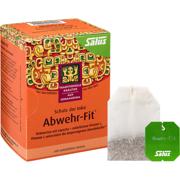 Salus Abwehr-Fit Kräutertee mit Lapacho + natürlichem Vitamin C, 15 St. Filterbeutel