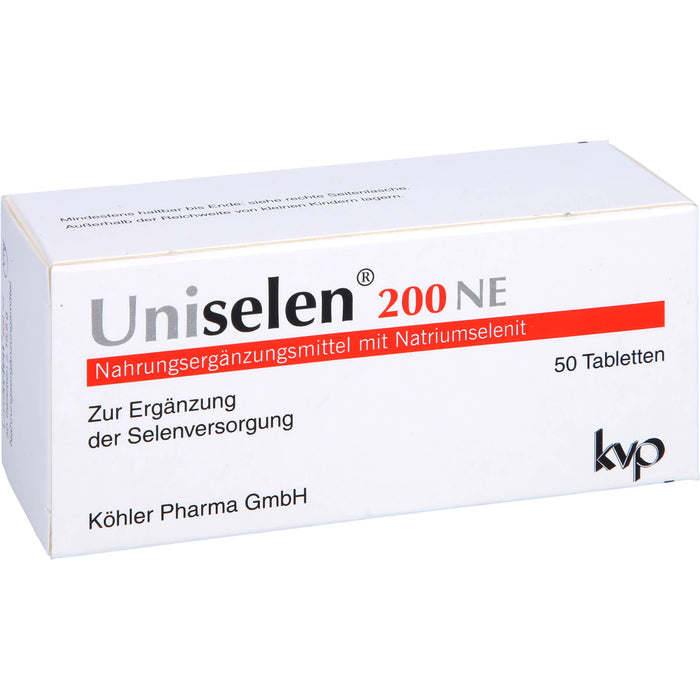 Uniselen 200 NE Tabletten zur Selenversorgung, 50 St. Tabletten