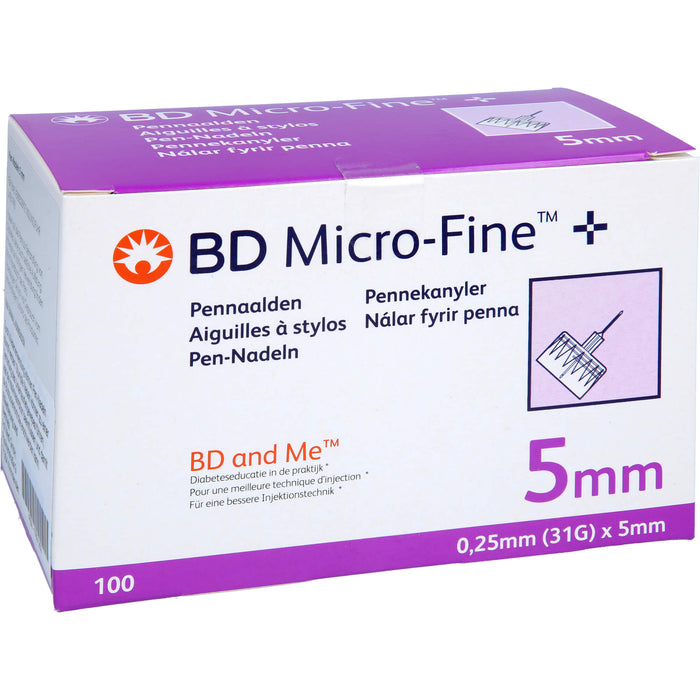 BD MICRO FINE+ 5 mm Nadeln 0,25x5mm, 100 St KAN