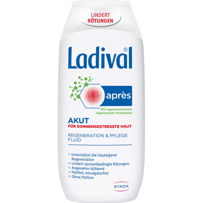 Ladival akut après für sonnengestresste Haut - Regeneration & Pflege Fluid, 200 ml Solution