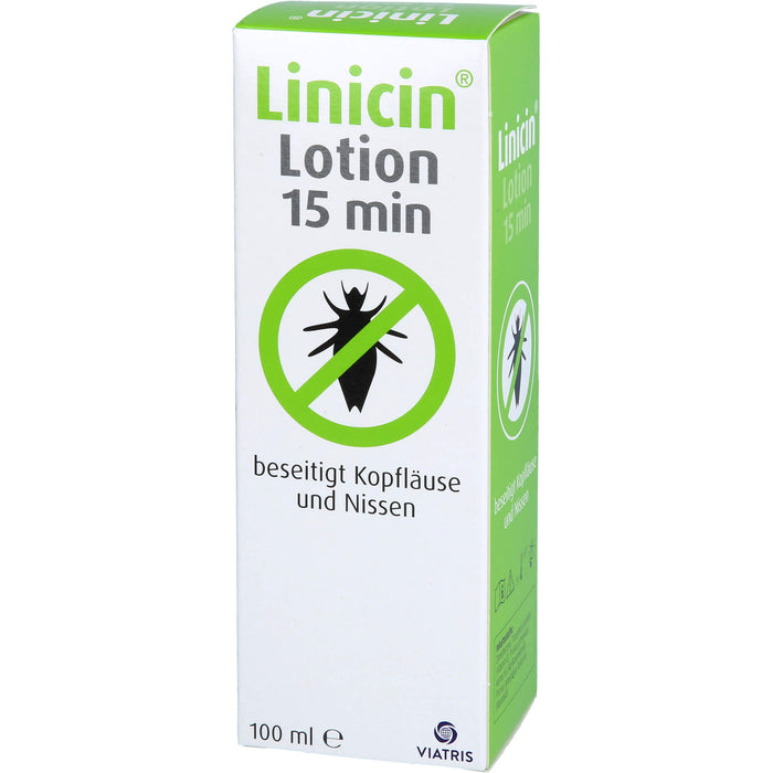 Linicin Lotion 15 min beseitigt Kopfläuse und Nissen, 100 ml Lotion