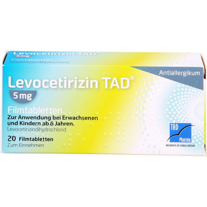 Levocetirizin TAD 5 mg Filmtabletten, 20 pc Tablettes