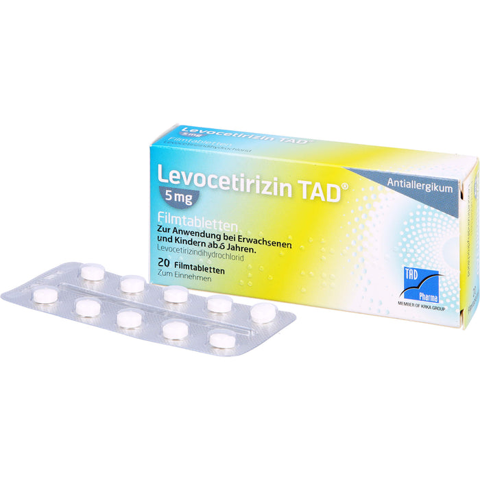 Levocetirizin TAD 5 mg Filmtabletten, 20 pcs. Tablets