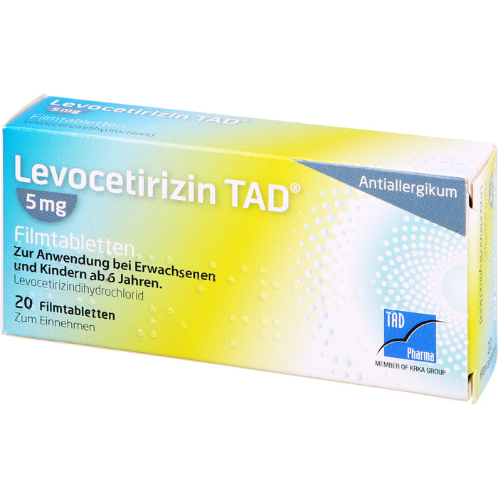 Levocetirizin TAD 5 mg Filmtabletten, 20 pc Tablettes