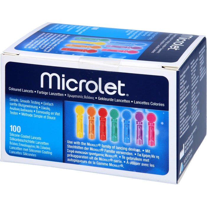 MICROLET Lanzetten farbig, 100 St LAN